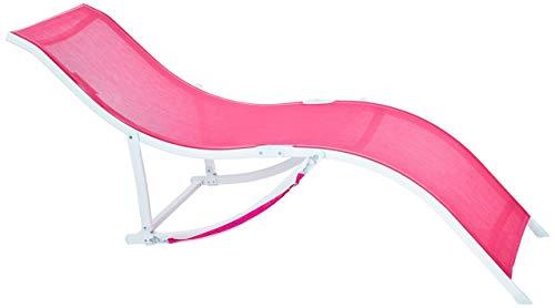 Cadeira Espreguiçadeira "s" Aluminio Textilene - Rosa Bel Fix Rosa