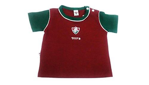 Camiseta Fluminense, Rêve D'or Sport, Criança Unissex, Grená/Branco/Verde, 1