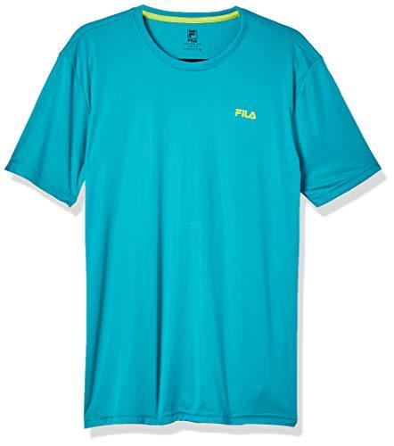 Camiseta Basic Sports, Fila, Masculino, Azul Petroleo/Lima, P