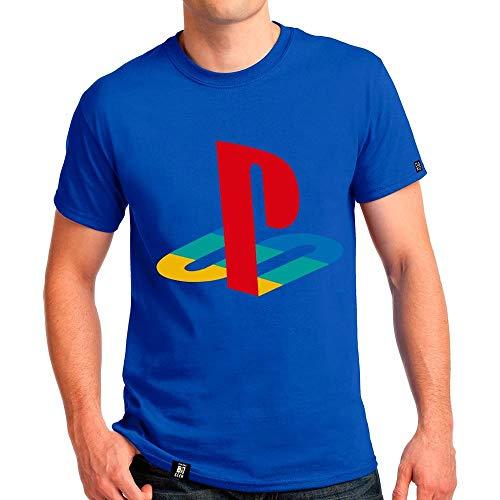 Camiseta Playstation Classic, Banana Geek, Masculino, Azul, M