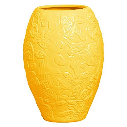 Cachepô Relevo Alto Ceramicas Pegorin Amarelo