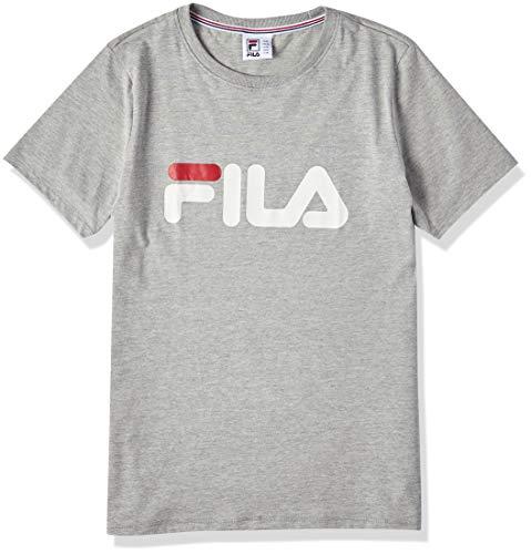Camiseta Basic Letter, Fila, Feminino, Mescla/Branco, GG