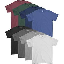 Kit 8 Camisetas Básicas Masculinas Lisas Confort Novastreet Cor:Opção 1 - Cores da foto;Tamanho:G