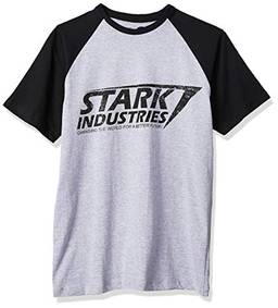 Camiseta Stark Industries, Studio Geek, Adulto Unissex, Cinza e preto, 3G