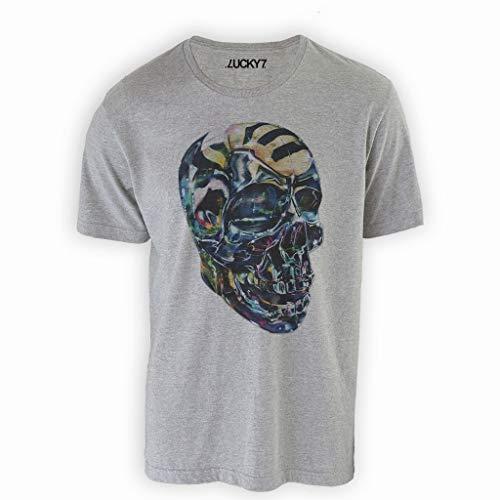 Camiseta Eleven Brand Cinza XGG Masculina - Skull Head