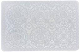 Lugar Americano Estampa Crochê Mimo Style Transparente/branco