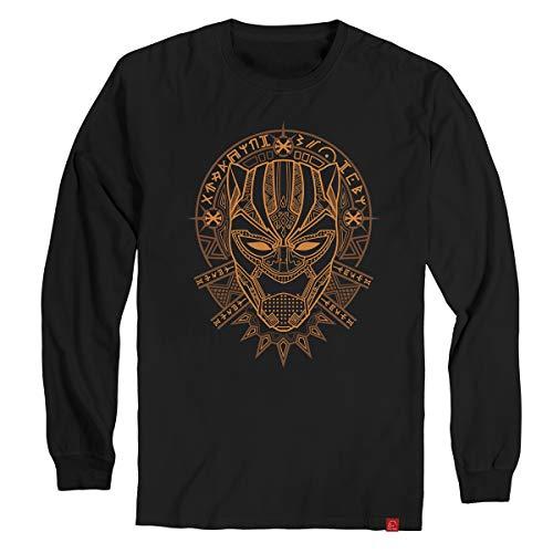 Camiseta Manga Longa Camisa Pantera Negra Wakanda Killmonger G