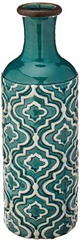 Arequipa Garrafa Decorativ 40cm Ceramica Azul/bran Cn Gs Internacional Único