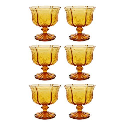 Conjunto de 6 Taças para Champanhe Cupê de Vidro Sodo-Cálcico Rojemac Âmbar