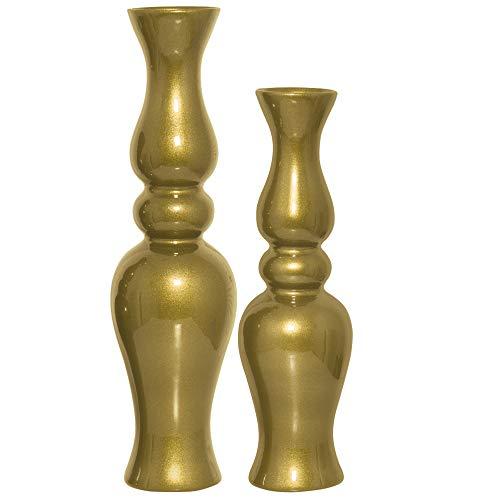 Duo Garrafas Verona G E Peq Ceramicas Pegorin Bronze