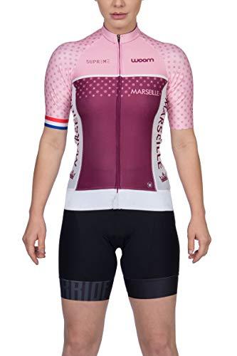 Camisa Ciclismo Supreme Marselle Woom Mulheres PP Rosa/ Bordo