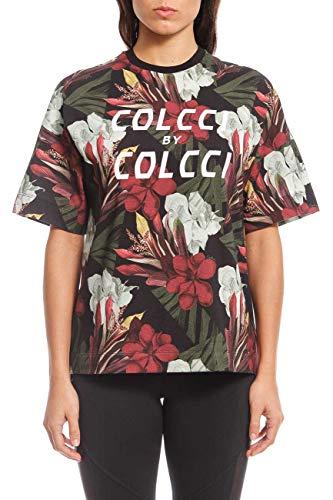 Camiseta Estampa Floral, Colcci Fitness, Feminino, Preto/Off/Bordo/Verde/Amarelo, G