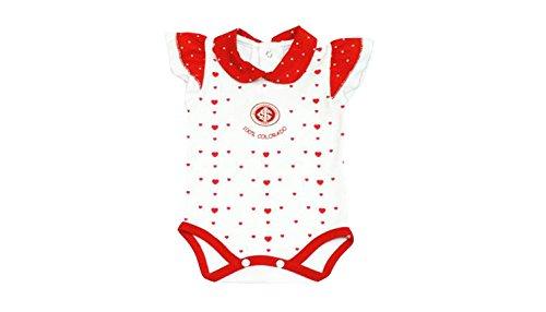 Body Internacional, Rêve D'or Sport, Bebê Menina, Branco/Vermelho, M