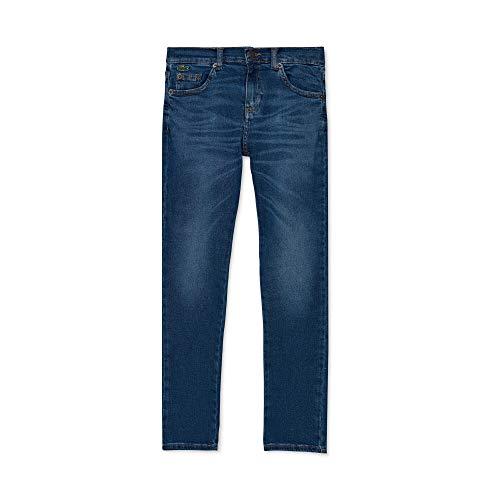 Calça Jeans, Lacoste, Infantil Unissex, Branco, 10 anos