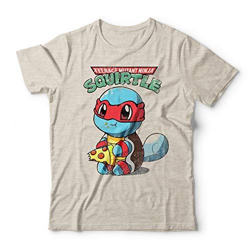 Camiseta Squirtle Ninja Unissex Manga Curta 100% Algodão