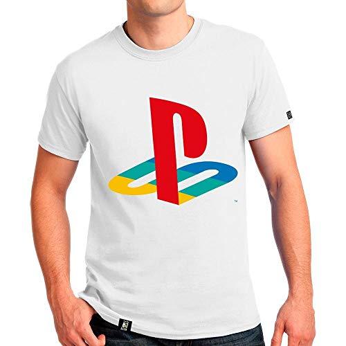 Camiseta Playstation Classic, Banana Geek, Masculino, Branco, M