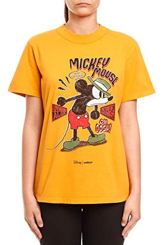 Camiseta estampa esclusiva do Mickey, Colcci, Feminino, Amarelo (Amarelo Fireball), P