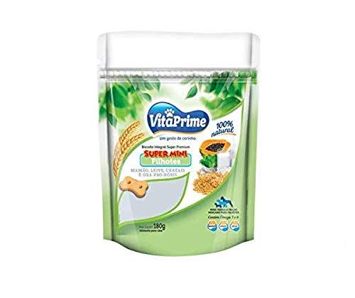 Biscoito Integral Natural Premium VitaPrime Super Mini Mamão, leite, cereais e ora-pro-nóbis para Cães