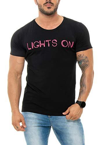 Camiseta Lights On Preta, Red Feather, masculino, Preto, GG