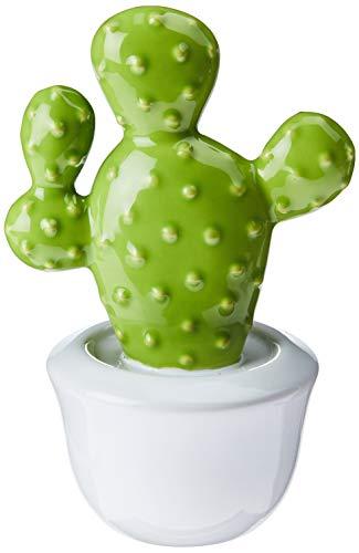Kaktus Adorno 19cm Ceramica Bran/verd Av Cacto Home & Co Único