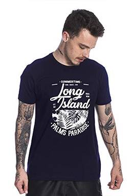 Camiseta Paradise, Long Island, Masculino, Azul Marinho, P