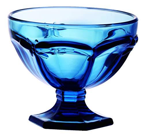 Jogo de 6 Taças para Sobremesa Libélula em Vidro Dynasty Azul