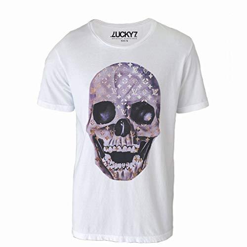 Camiseta Eleven Brand Branco XGG Masculina - Louis Skull