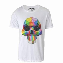 Camiseta Eleven Brand Branco M Masculina - Geometric Skull