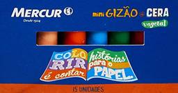 Lápis de Cera, Mercur B01010104002, Multicor, Pacote de 12