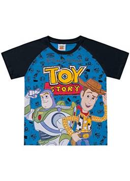Camiseta Meia Malha Toy Story, Fakini, Meninos, Azul, 1