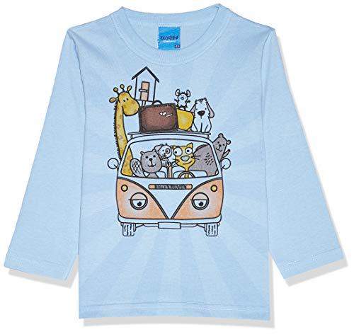 Kely Kety Carro com Animais, Camiseta de Manga Longa, Meninos, Azul (Surfside), P