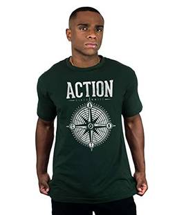 Camiseta Compass, Action Clothing, Masculino, Verde Escuro, G