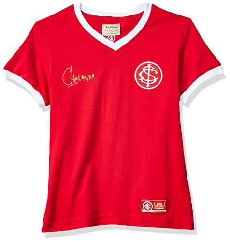 Camiseta Manga Curta Futebol Internacional 1969, RetrôMania, Criança Unissex, Vermelho, 8
