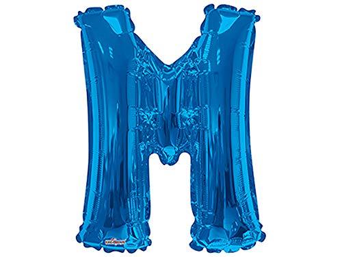 Balão Metalizado Supershape Letra M Azul Pack Regina Azul