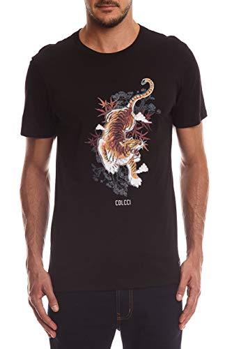 Colcci Camiseta Slim: Tiger, P, Preto