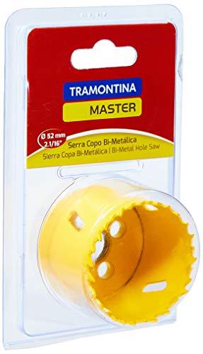 Tramontina 42620052, Serra Copo Bi Metálica 52Mm 2.1/16, Dentes Aço Rápido HSS, Pintura Eletrostática, Rosca 1/2'', Amarelo