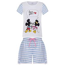 Pijama Disney KF Minnie Curto meninas Branco 10