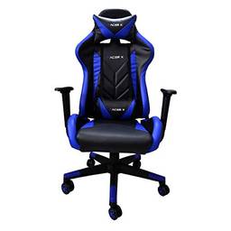 Cadeira Gamer para Computador Racer-X Modelo Rush Reclinável (Azul)