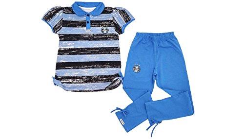 Conjunto camiseta polo e calça Grêmio, Rêve D'or Sport, Meninas, Branco/Azul/Preto, 8