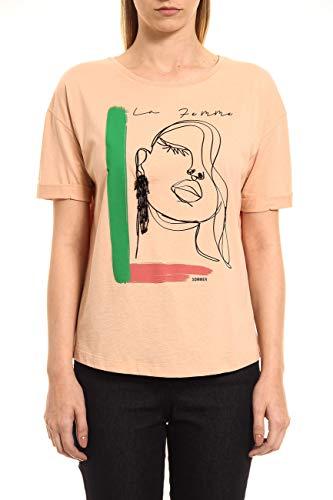 Camiseta Estampada, Sommer, Feminino, Bege Light Sand, M