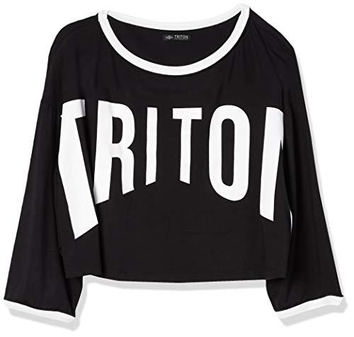 Triton Camiseta Estampada Feminino, P, Preto