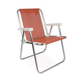 Mor 002277 - Cadeira Alta Alumínio, Vermelho (Coral)
