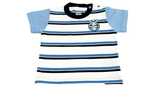 Camiseta Grêmio, Rêve D'or Sport, Bebê Unissex, Branco/Azul/Preto, G