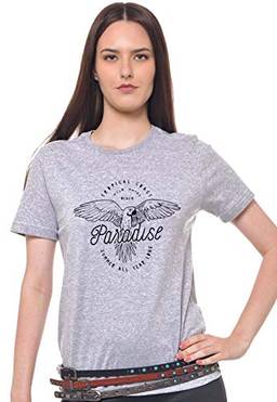 Joss Camiseta Paradise, Feminino, Cinza, G
