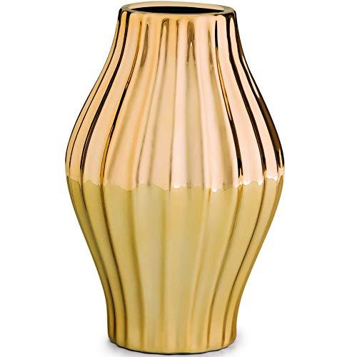 Vaso em cerâmica, Mart, Dourado, Mart Collection
