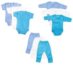 Body Bebê e Calça Mijão Kit 9 Peças Masculino (Recém-nascido)