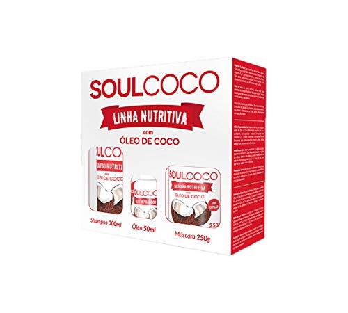 Retrô Cosméticos Soul Coco Kit Shampoo 300 ml Máscara 250G com Óleo 50 ml