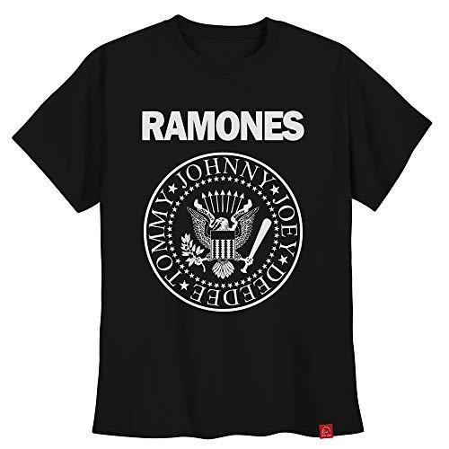 Camiseta Ramones Camisa Banda 100% Algodão Ultra Skull GG