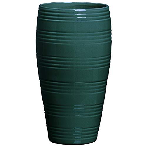 Vaso Riscado Gr Ceramicas Pegorin Verde Escuro Grande