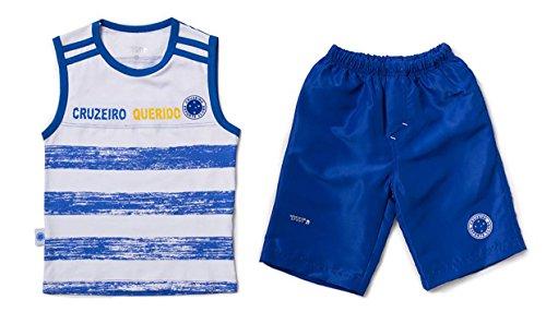 Conjunto regata e shorts Cruzeiro, Rêve D'or Sport, Meninos, Branco/Azul, 8
